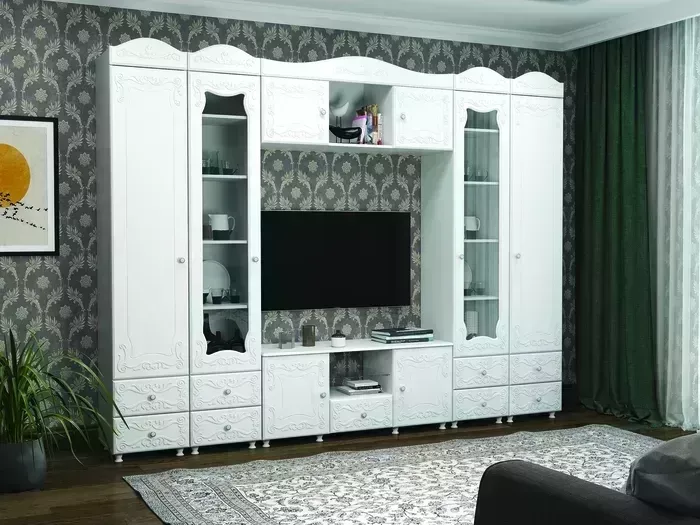 Гостиная Олимп Италия-3 (ИТ-13+ИТ-25+ИТ-30 2шт+ИТ-31 2 шт)