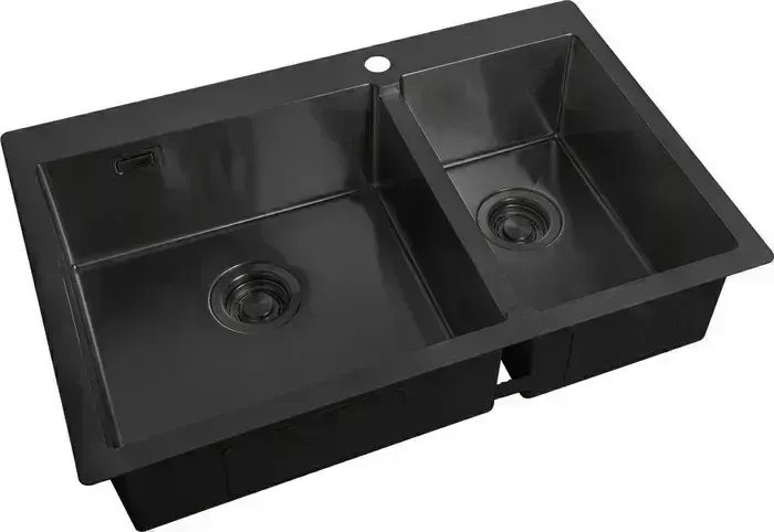 Мойка кухонная ZorG Light ZL R 780-2-510-L графит