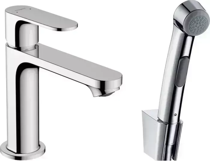 Смеситель для раковины Hansgrohe Rebris S с гигиеническим душем, хром (72215000)