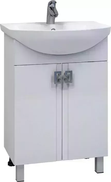Тумба с раковиной Mixline с Квадро 55 белая (551699, 4620008195551)