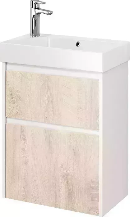 Тумба с раковиной Dreja с Slim 55х33 белый глянец/дуб кантри (99.0500, 17055-KL)