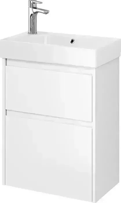Тумба с раковиной Dreja с Slim 55х33 белый глянец (99.0400, 17055-KL)