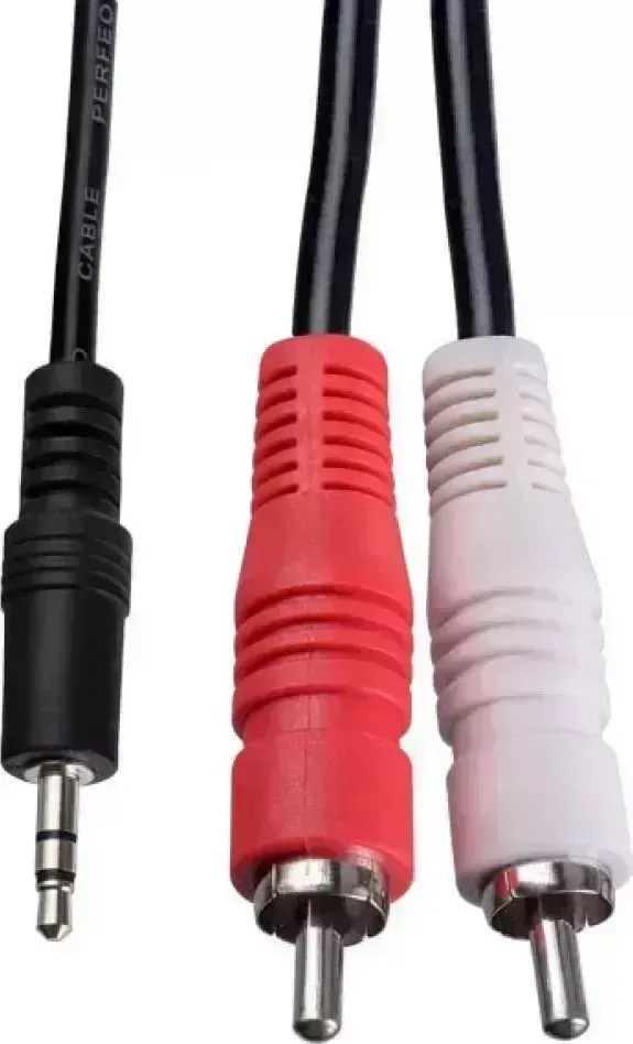 Кабель VS (R010) Jack3.5мм вилка-2xRCA вилка черный