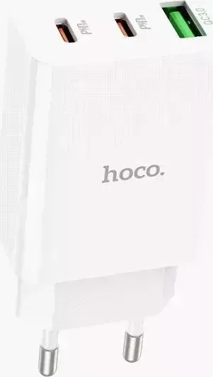 Сетевой адаптер HOCO (6931474767554) C99A PD20W+QC3.0 three-port 2C1A (белый)