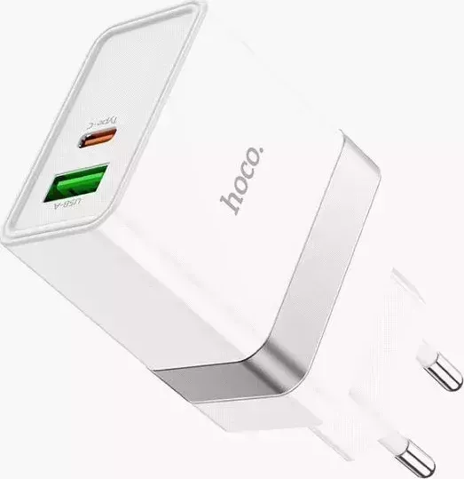 Сетевой адаптер HOCO (6931474757777) N21 Topspeed PD30W+QC3.0 (белый)