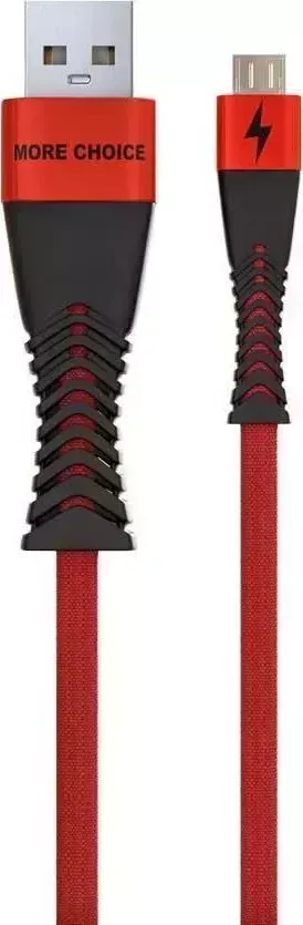 Кабель MORE CHOICE (4627151192239) K41Sm USB 3.0A для micro USB - 1м Red Black (m)- (m) 3.0А, 1.0м - черный/красный