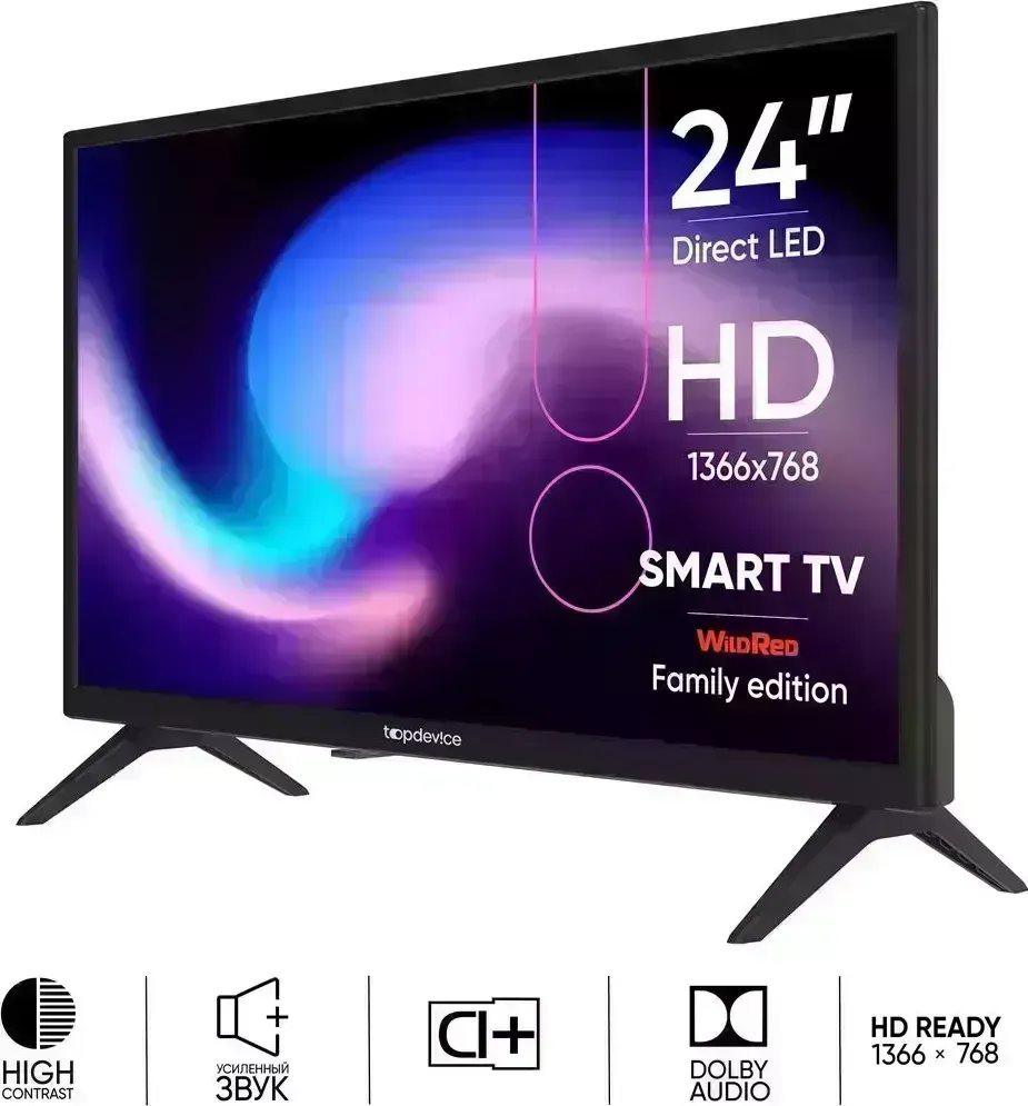 Телевизор TopDevice TOPDEVICE TDTV24BS01H_BK SMART TV LED- TV
