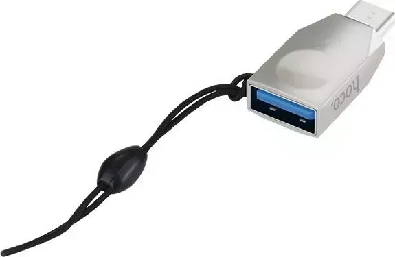 Переходник HOCO UA9 USB (m) - Type-C (m) - жемчужный никель