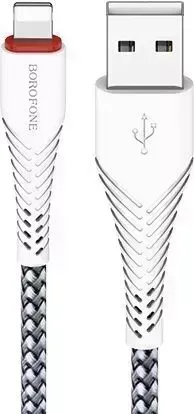 Кабель BOROFONE (6931474703460) BX25 USB-Lightning 8 Pin 2.4A 1M - белый 8 8 1M -