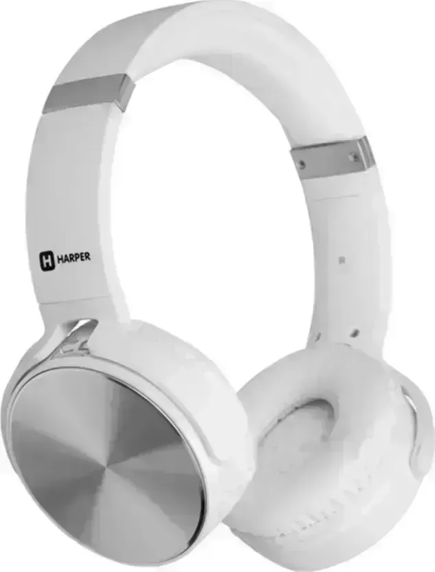 Наушники HARPER HB-217 WHITE (BLUETOOTH, с микрофоном, MICROSD, MP3-плеер) беспроводные с