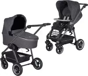 Коляска 2 в 1 Teutonia 2 в 1 Bliss Graphite 6040 Marble с ручным тормозом