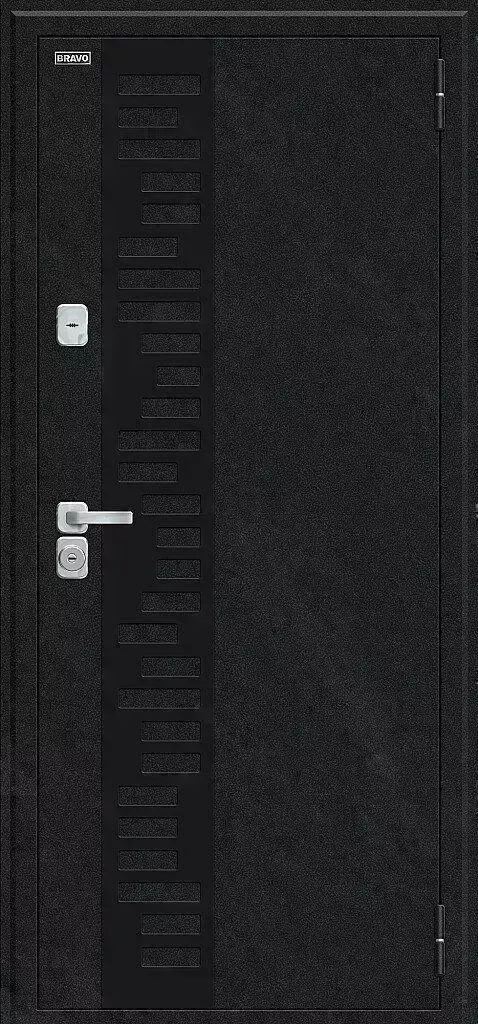 Дверь входная BRAVO Thermo Флэш Декор-2 Букле черное/Wenge Veralinga 205*86 левое 033-2290