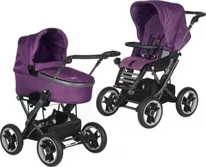 Коляска 2 в 1 Teutonia 2 в 1 Mistral Primus V4 Graphite 6030 Amethyst с ручным тормозом