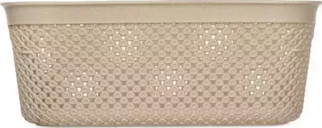 Корзина HOBBY LIFE HL041278L DIAMOND латте 28.5х21х11см с ручками
