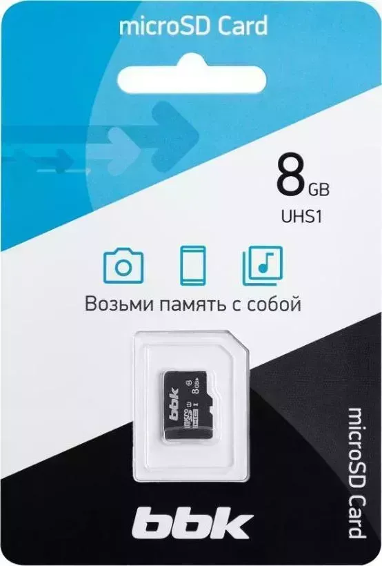 SD карта BBK 008GHCU1C10, 8Гб, микро SDHC, UHS-1, класс 10