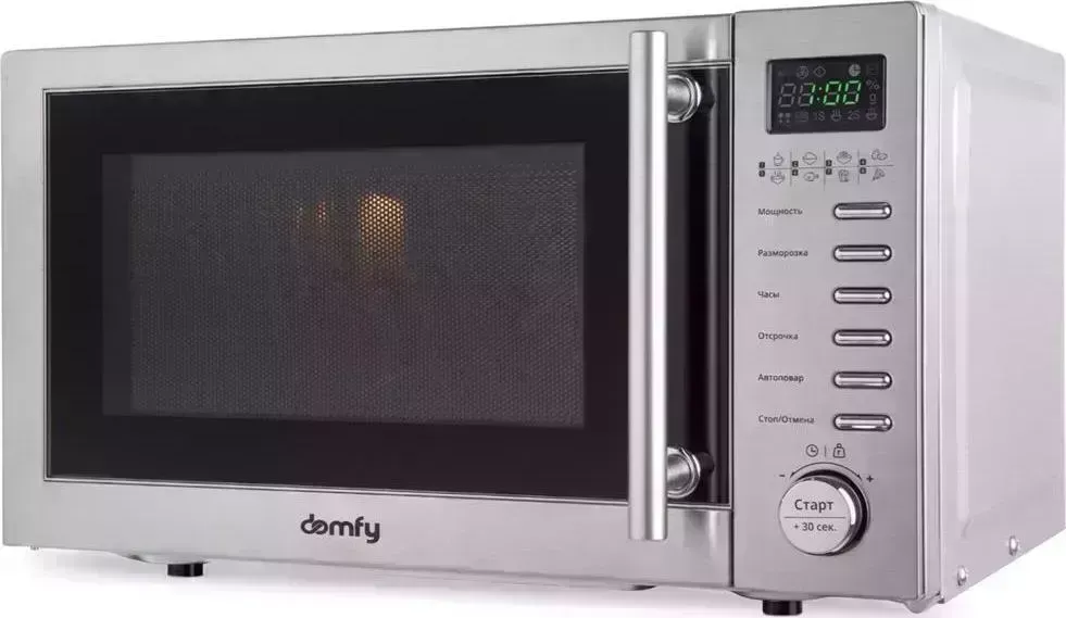 Микроволновая печь DOMFY DSS-MW301, 700Вт, 20л, серебристый