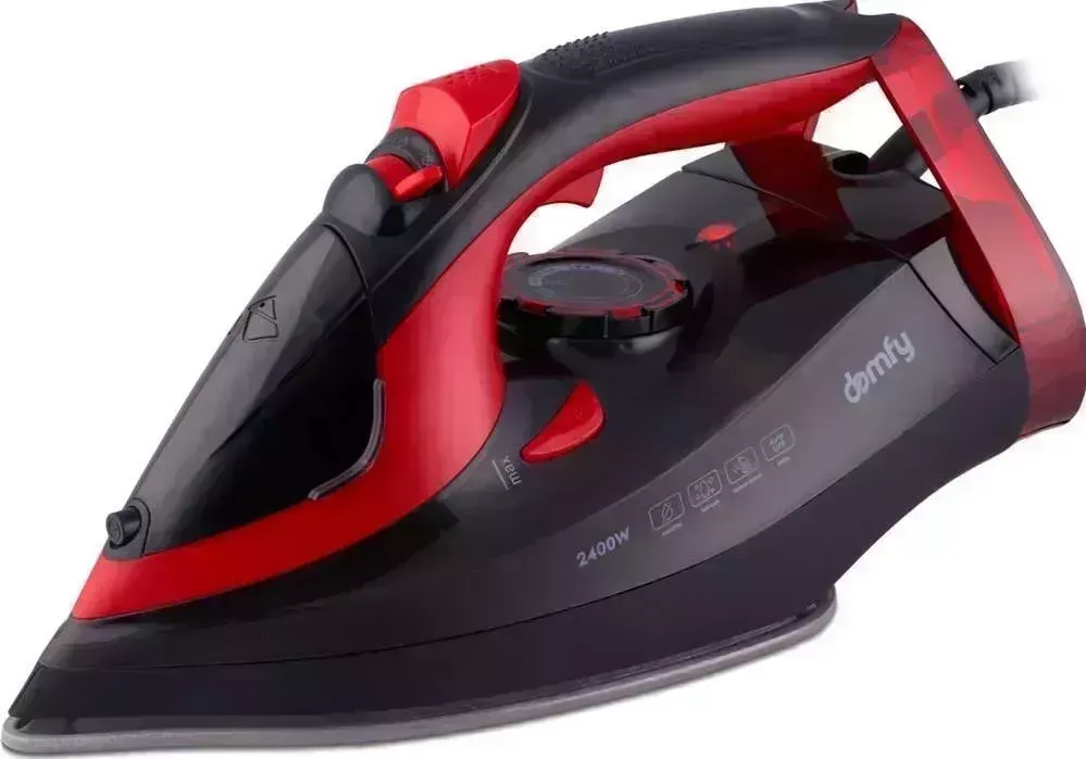 Утюг DOMFY DSC-EI502, 2400Вт, черный/ красный