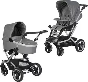 Коляска 2 в 1 Teutonia 2 в 1 Mistral S V4 Titanium 6055 Slate серый эко-кожа с ручным тормозом
