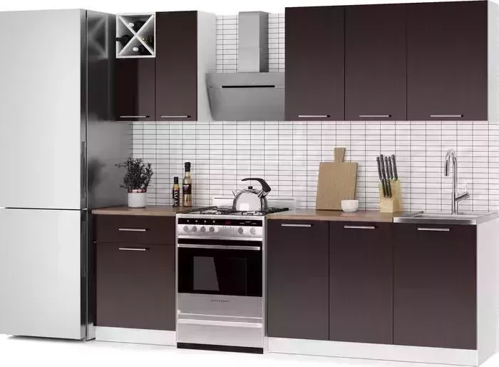 Кухонный гарнитур Mebel Ars Милана 1,9 м (венге цаво) Кухня м