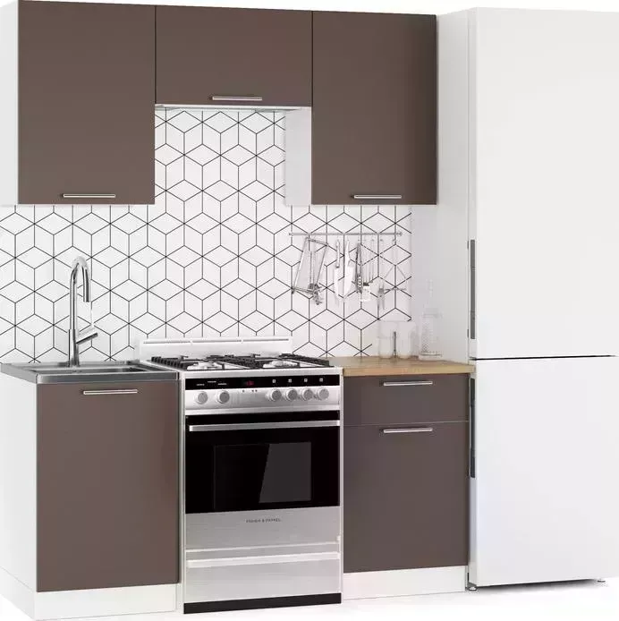 Кухонный гарнитур Mebel Ars Елена 1,6 м (трюфель) Кухня м