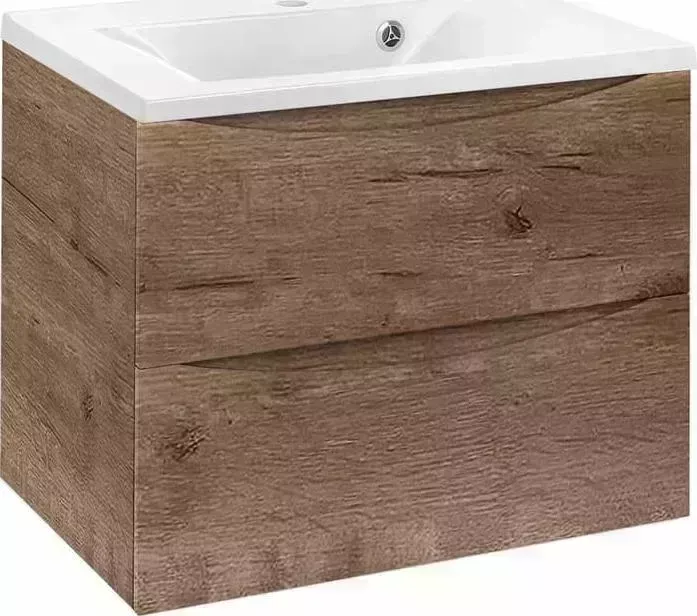 Тумба с раковиной Vincea с Mia 65х45 V.Oak (VMC-2MA650VO, VCB-3M650W)