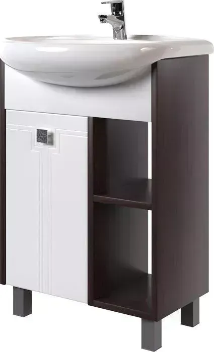 Тумба с раковиной Mixline с Боско 60х32 белый/венге (4630099747966, 4631111132579)