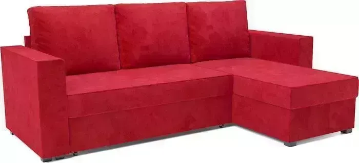 Диван угловой Mebel Ars Рим (кордрой красный)