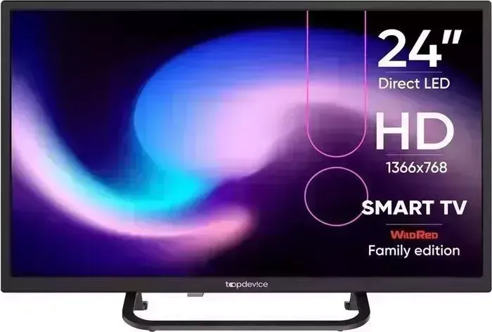 Телевизор Topdevice TDTV24BS02H_BK черный (24", HD, 60Гц, SmartTV, WildRed, WiFi)