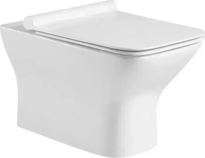 Унитаз подвесной BELBANGO безободковый Romano тонкое сиденье микролифт (BB248CHR-SM, BB146SC)