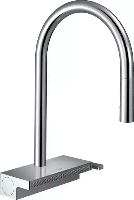 Смеситель для кухни Hansgrohe Aquno Select sBox с выдвижным изливом, хром глянцевый (73831000)