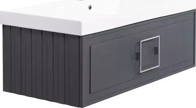 Тумба с раковиной La Fenice с Cubo Grigio 100х47 серая (FNC-01-CUB-G-100, CU.NN.100)