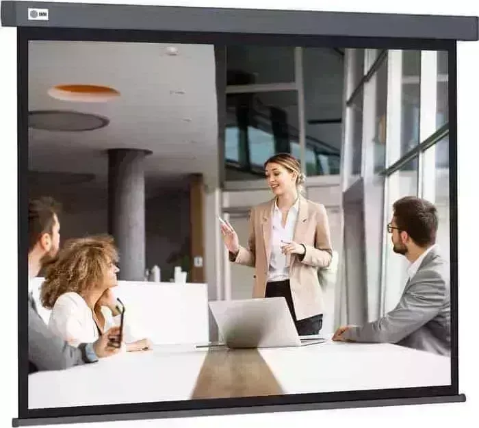 Экран для проектора Cactus 127x127 см Wallscreen CS-PSW-127X127-SG 1:1 настенно-потолочный рулонный серый