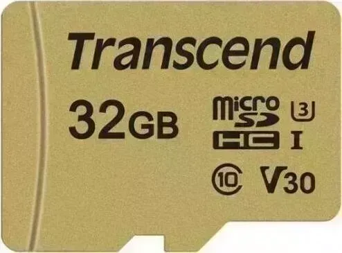 SD карта Transcend памяти 32GB microSDXC Class 10 UHS-I U3 V30 R95, W60MB/s with adapter (TS32GUSD500S) Карта 10 U3