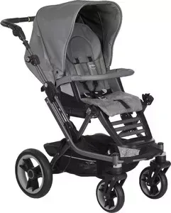 Коляска прогулочная Teutonia Mistral S V4 Graphite 6055 Slate серый эко-кожа