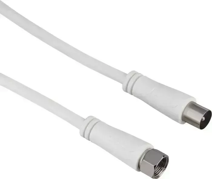 Кабель HAMA антенный H-205061 Coax (f)/Coax Socket 1.5м. Белый