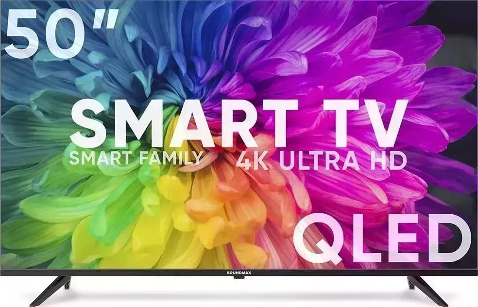 Телевизор SOUNDMAX SM-QLED50T2S UHD SMART Безрамочный