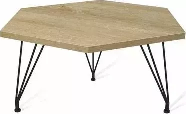 Стол журнальный SHEFFILTON SHT-TU29/H36/TT20 60/60 дуб песочный/черный муар металл/ 191163 Столик металл/