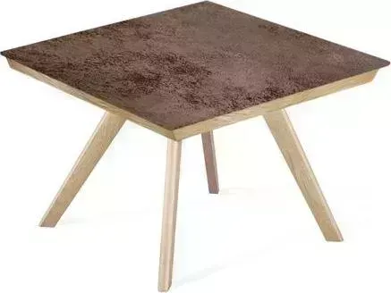 Стол журнальный SHEFFILTON SHT-S39/ТT8 60/60 ДУБ/керамика прозрачный лак/коричневая сепия дерево/керамика 136912 Столик
