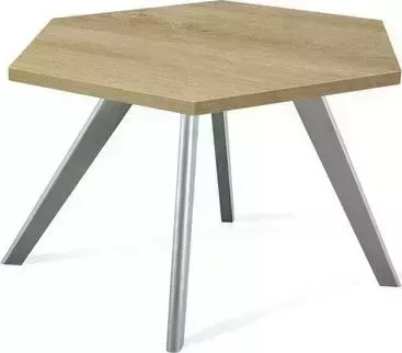 Стол журнальный SHEFFILTON SHT-S39/ 60 серый/дуб песочный дерево/ 173701 Столик 60