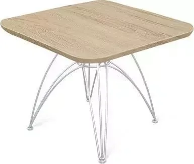 Стол журнальный SHEFFILTON SHT-S112/ 60/60 хром лак/дуб сонома металл/ 183615 Столик