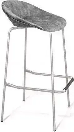 Стул барный SHEFFILTON SHT-ST19-SF1/S66 дымный/хром лак микровелюр/металл 189468 Cтул