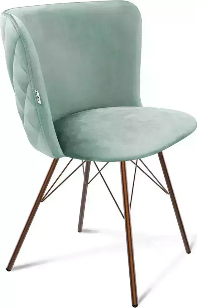 Стул SHEFFILTON SHT-ST36-3/S37 нежная мята/медный металлик микровелюр/металл 204659 Cтул