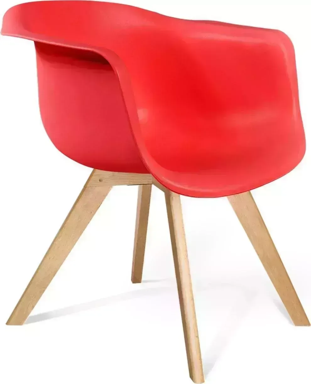 Стул SHEFFILTON SHT-ST31/S39 красный RAL3020/прозрачный лак пластик/дерево 149343 Cтул