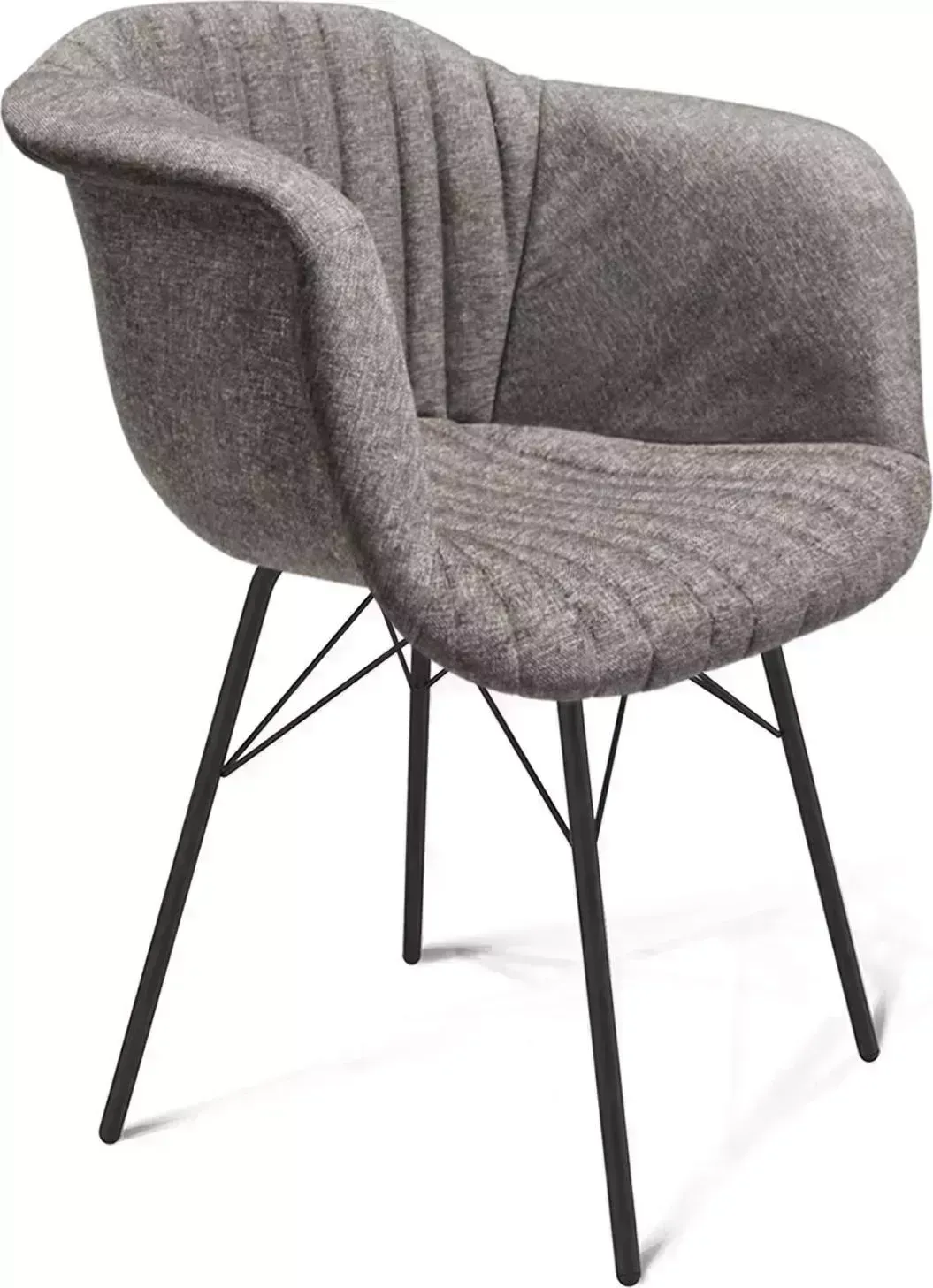 Стул SHEFFILTON SHT-ST31-C1/S64 пепельный/черный муар рогожка/металл 149744 Cтул
