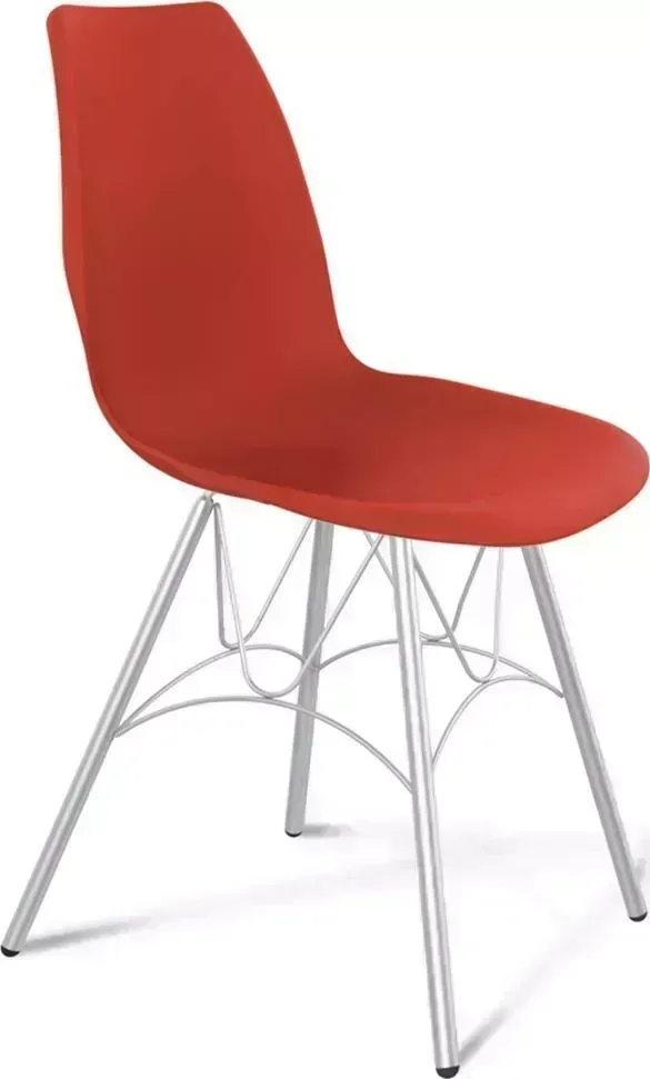 Стул SHEFFILTON SHT-ST29/S71 красный RAL3020/дуб брашированный коричн пластик/металл/дерево 149223 Cтул