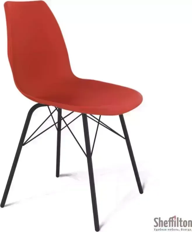 Стул SHEFFILTON SHT-ST29/S64 красный RAL3020/черный муар пластик/металл 149136 Cтул