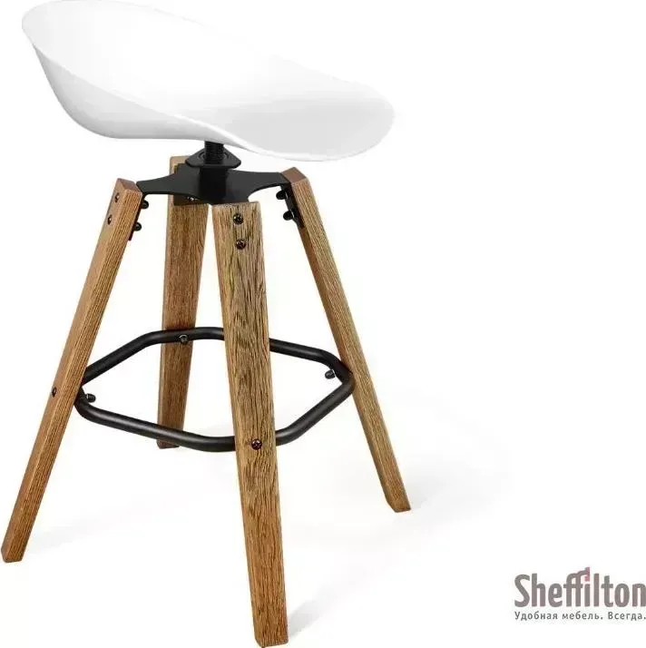 Стул барный SHEFFILTON SHT-ST19/S93 черный/браш.коричневый/черный муар 151369
