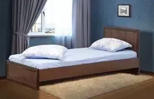 Кровать Олимп двойная 06.258 Волжанка венге/крок коричневый 90x200