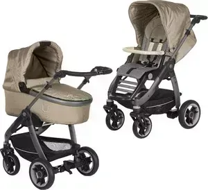 Коляска 2 в 1 Teutonia 2 в 1 Cosmo (Теутония Космо) V4 Graphite (WHL3) 6020-6070 Sahara