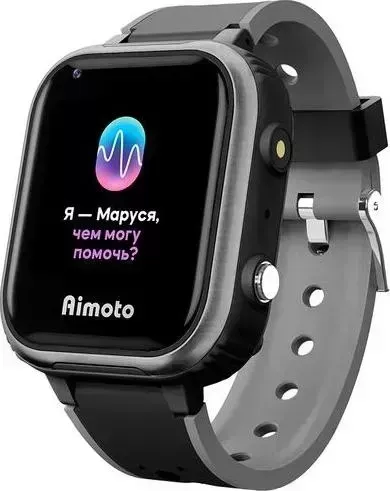 Умные часы AIMOTO IQ 4G с голосовым помощником Маруся (черные) IQ 4G с